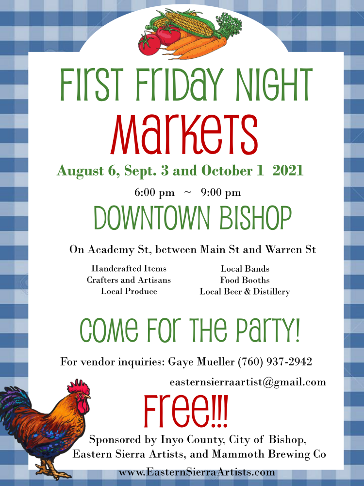 Local Vendor Market Makes its Return in Bishop 9 Vendor Fair starts in Bishop