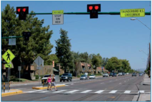Pedestrian activated crossing signal