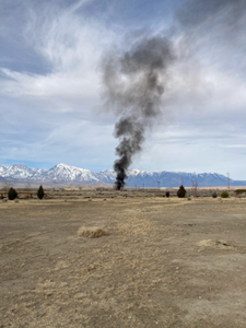 Car Fire on East Line Quickly Extinguished by Bishop Volunteers 3 carfire1