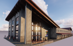 Mono County Hosts Civic Center Dedication Ceremony 1 main entrance