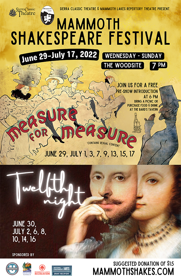 Sierra Classic Theatre Presents Shakespeare in the Woods 46 Shakespeare 2022small