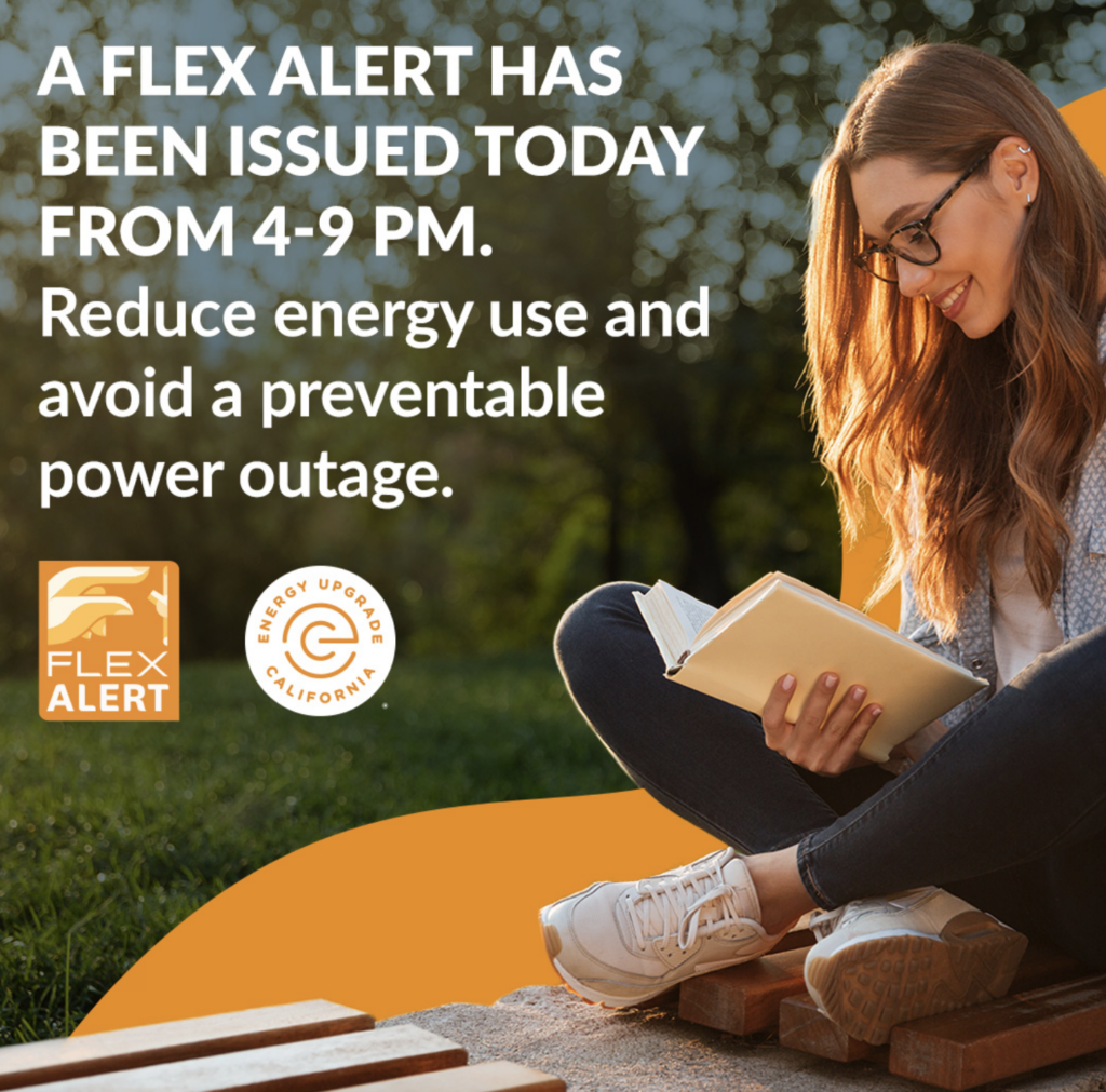 Flex Alert Called For Today, August 31, 4-9 PM 1 Screen Shot 2022 08 31 at 11.46.30 AM