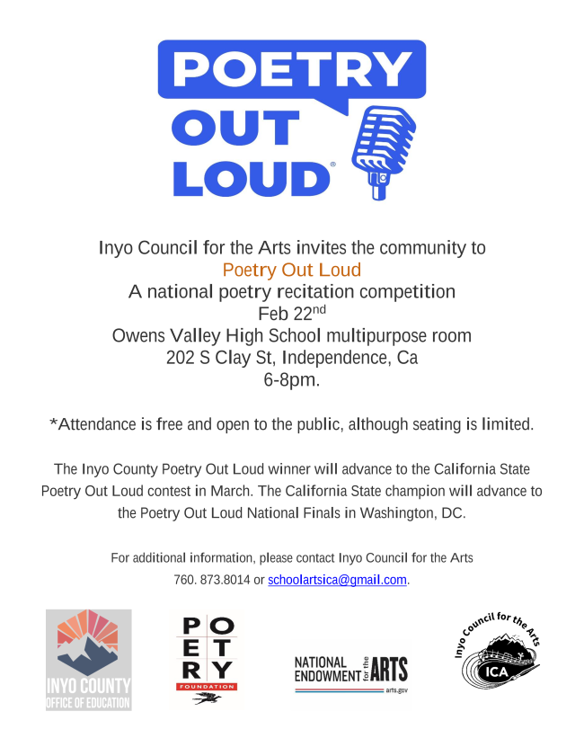 Inyo Council for the Arts February 2023 Newsletter 4 unnamedpoetry