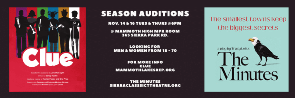 Mammoth Lakes Repertory Theatre and Sierra Classic Theatre Season Auditions 1 mammoth lakes repertory theatre sierra classic theatre