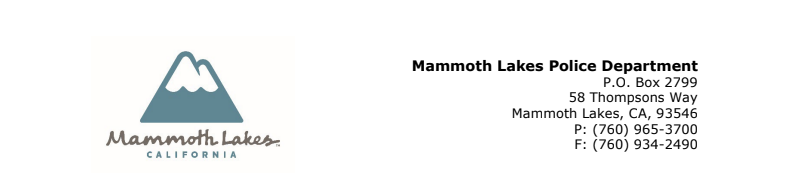mammoth lakes police
