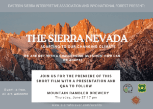 Film premiere about climate change on the Inyo National Forest 2 inyo national forest