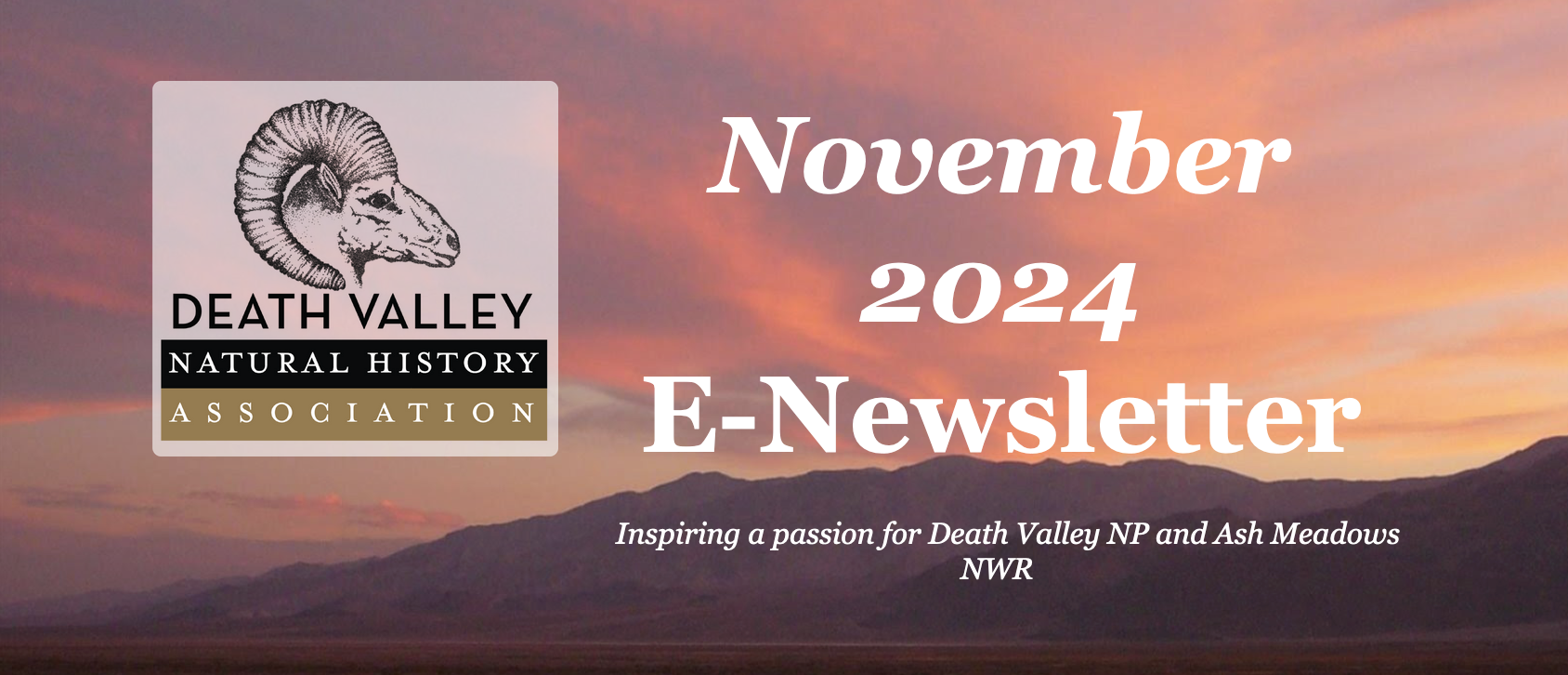 Death Valley Natural History Association November e-Newsletter 1 Death Valley Natural History Association