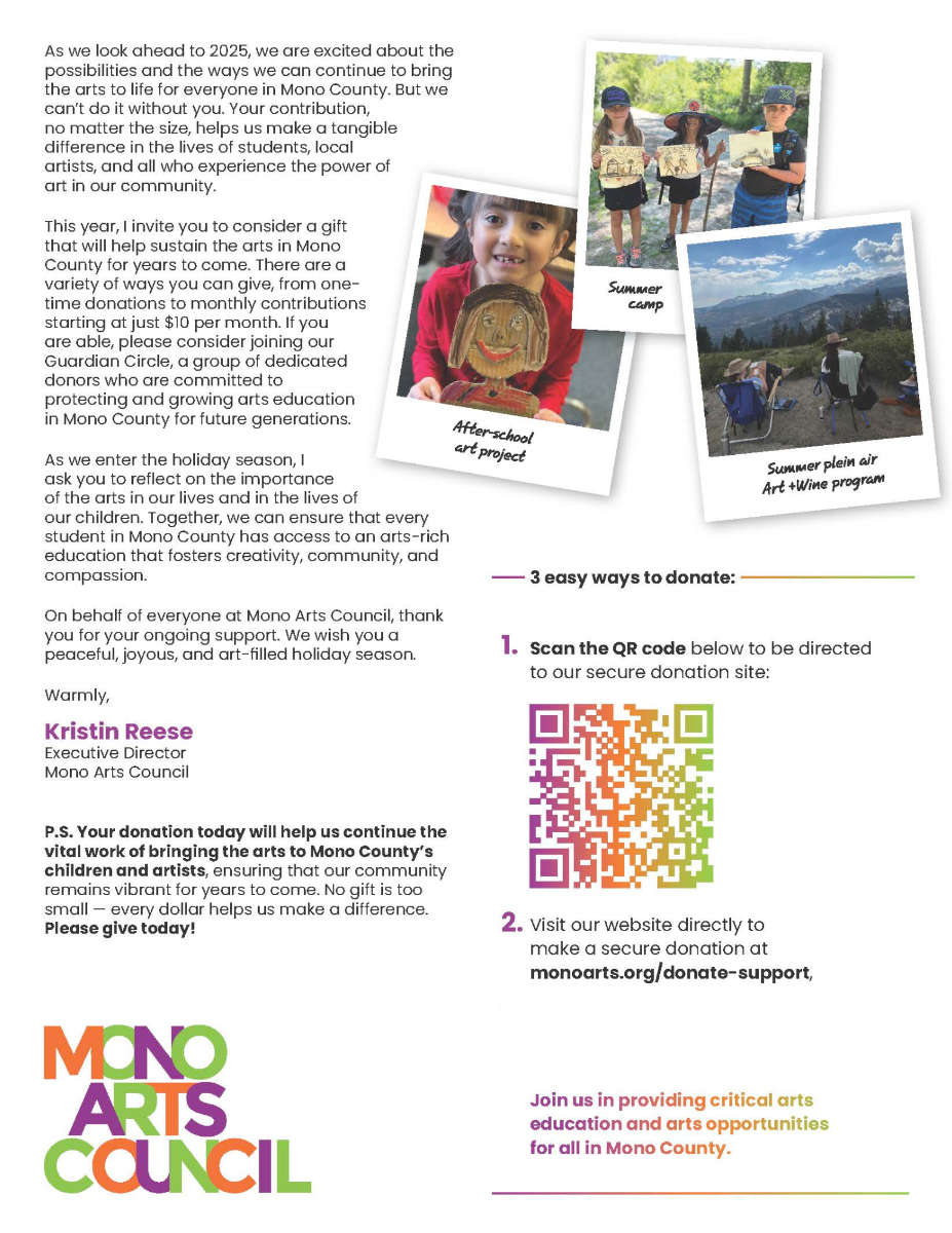 Support Mono Arts Council with a Year-End Gift 5 mono arts council