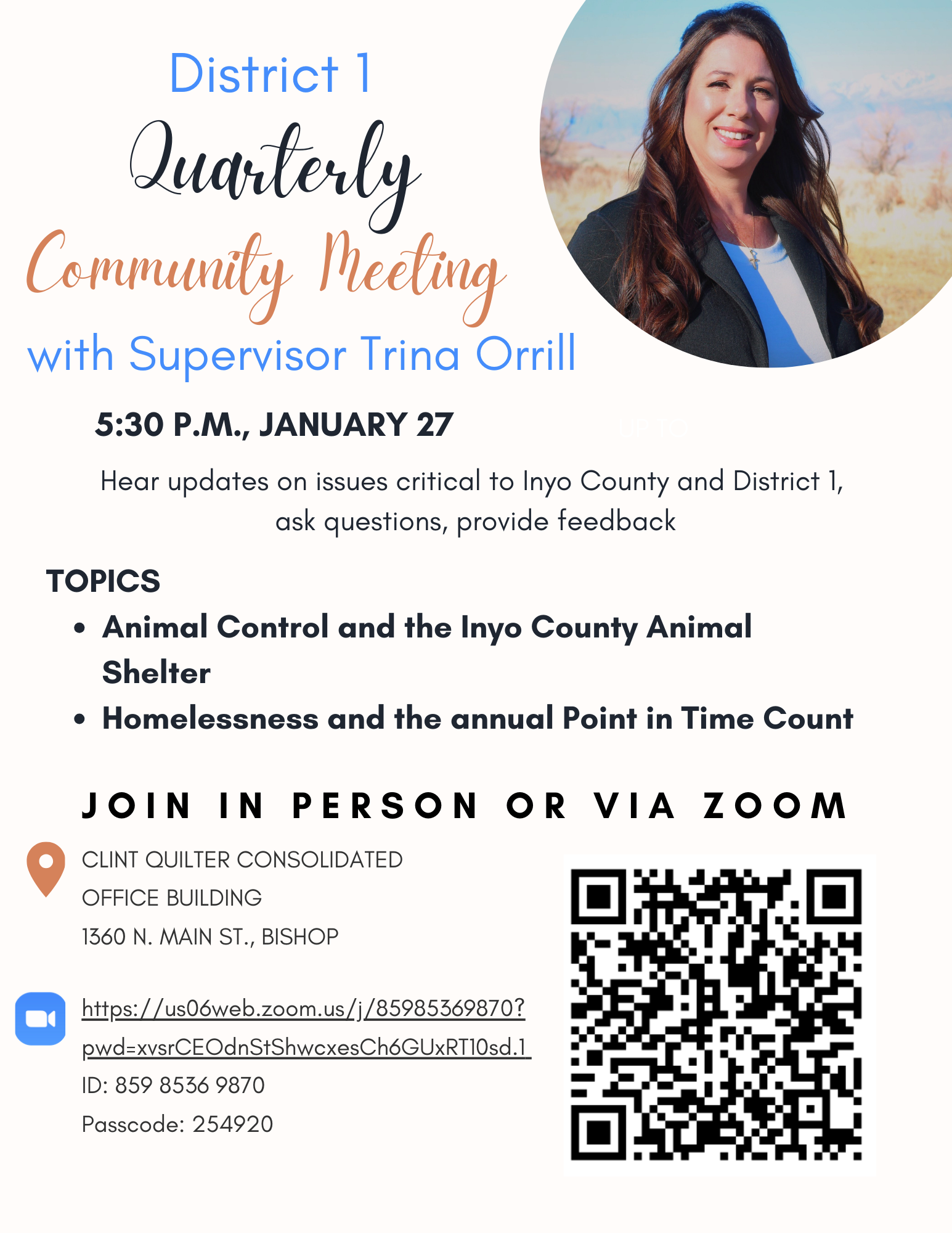 Supervisor Orrill to Hold Her First Community Meeting of 2025 2 supervisor community meeting