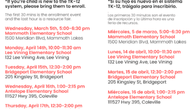 kindergarten first 5 mono county