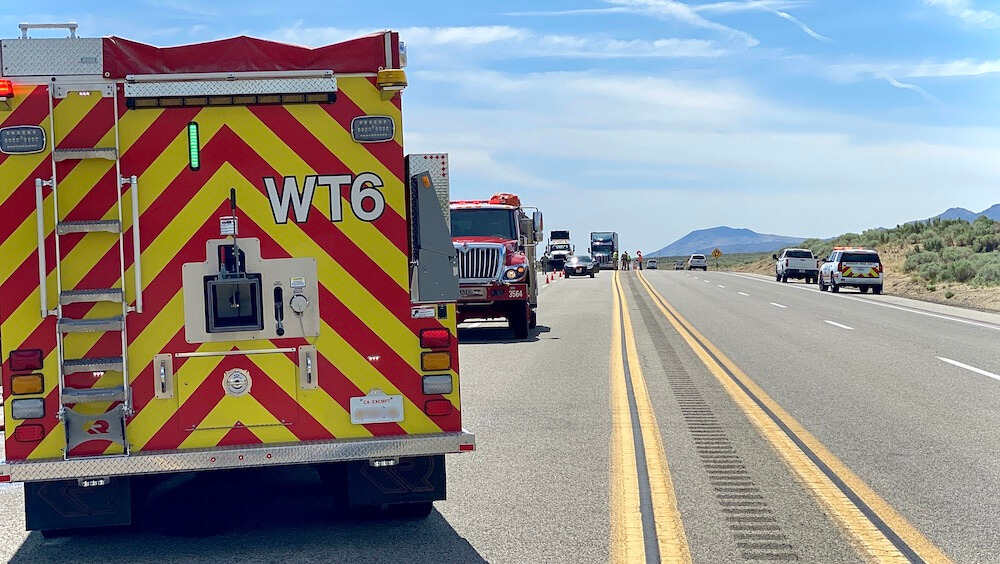 semi-truck fire