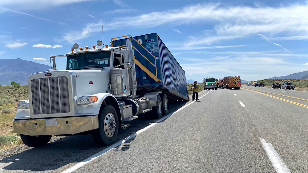 semi-truck fire