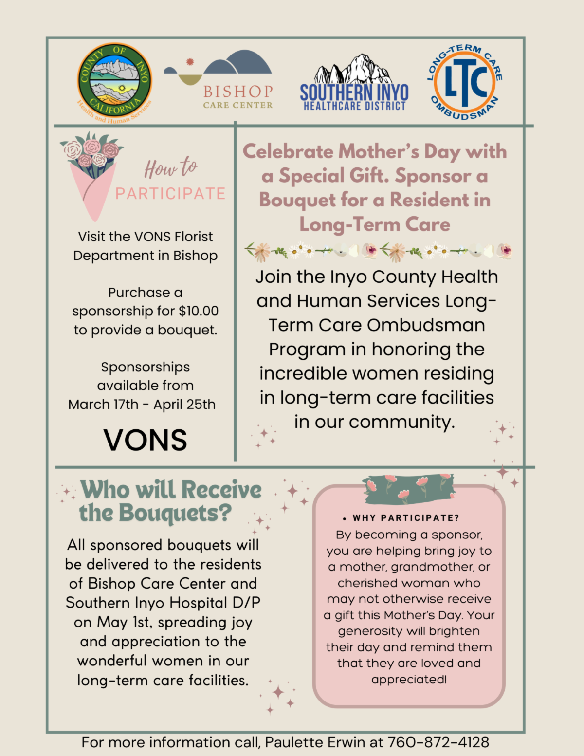 mother's day bouquet long-term care