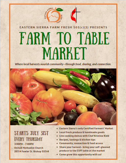 Eastern Sierra Farm Fresh announces launch of brand-new Farm to Table Market 1 farm to table eastern sierra farm fresh