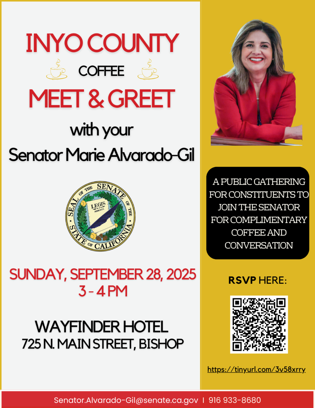 Meet and Greet with Senator Marie Alvarado-Gil 1 Meet and Greet with Senator Marie Alvarado-Gil