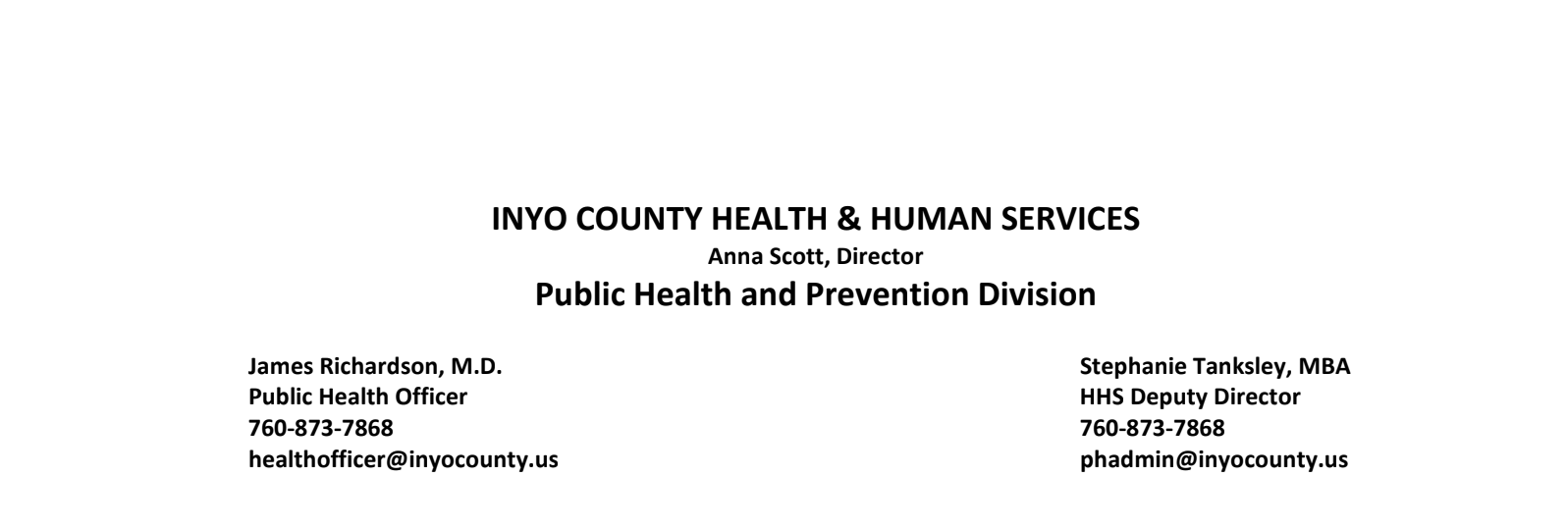 inyo county health and human services public health