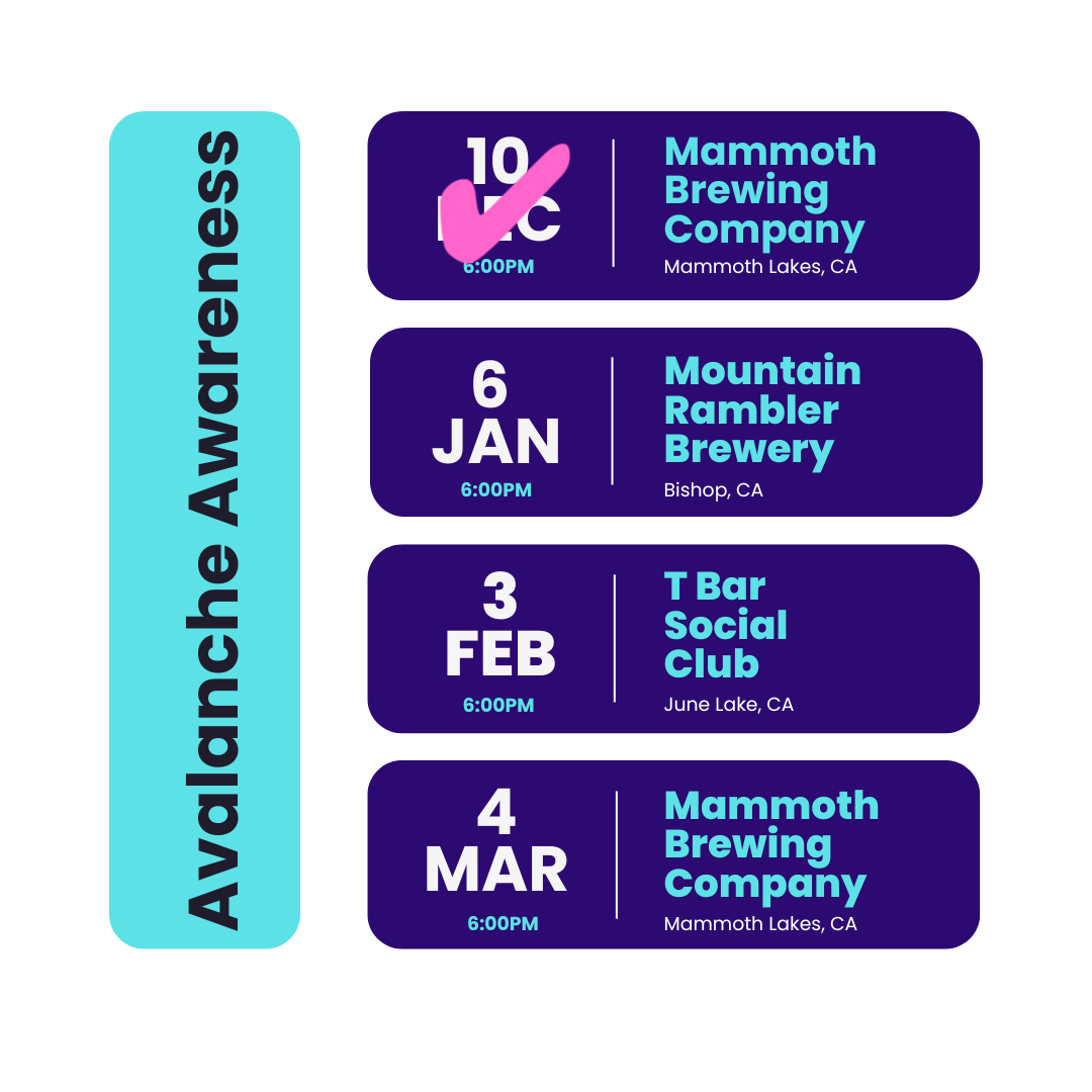 Avalanche Awareness January 6! 4 avalanche