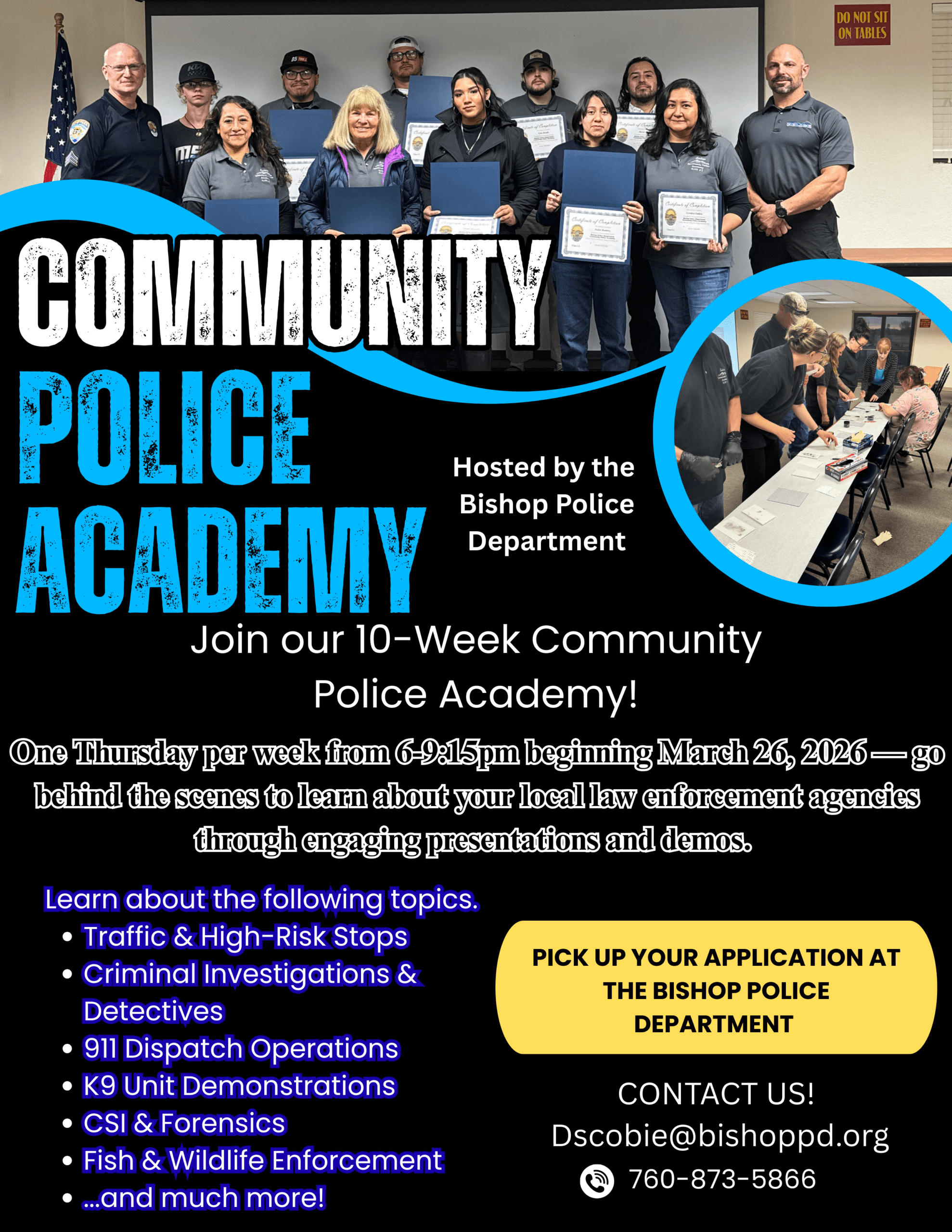 Bishop Police Department Hosting Fourth Community Police Academy Starting March 26 2 bishop police department