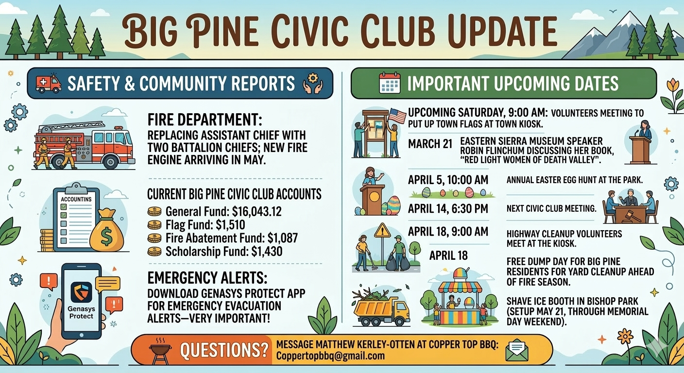 Big Pine Civic Club Update 1 big pine civil club