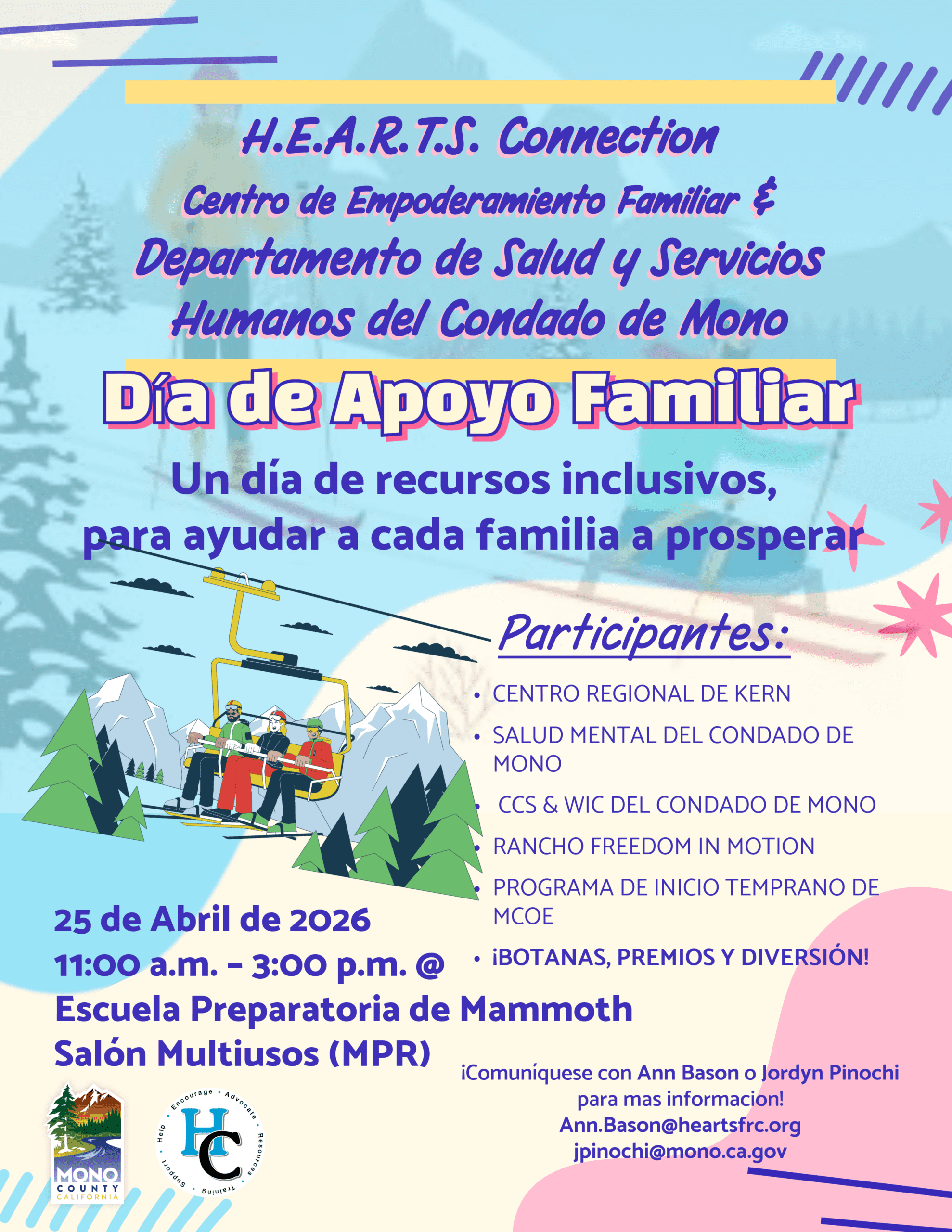 Family Resource Fair in Mammoth on Saturday, April 25 3 mammoth family resource fair