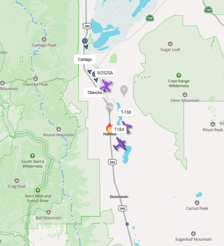 Sage Fire Burning off US 395 in Olancha 1 sage fire olancha