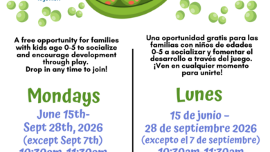 Mammoth Lakes Playground behind Infant Center Parent/Child Peapod Playgroup Mondays, 10:30am-11:30am | 06/15/2026 – 09/28/2026 32 mammoth lakes peapod first 5