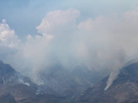 Rock Fire Burning Along U.S. Highway 395 Near Aberdeen 24 rock fire