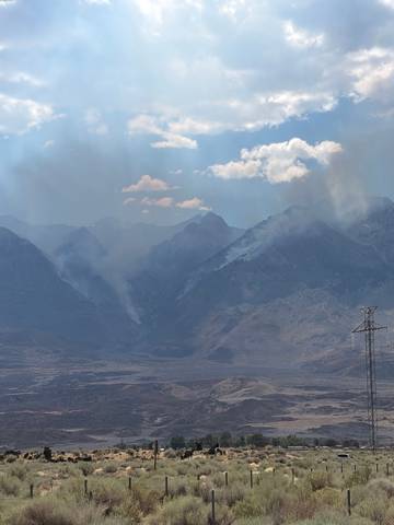 Rock Fire Burning Along U.S. Highway 395 Near Aberdeen 15 rock fire