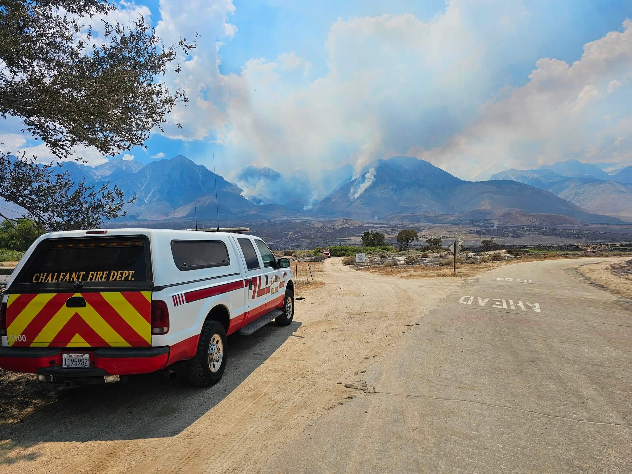 Rock Fire Burning Along U.S. Highway 395 Near Aberdeen 17 rock fire