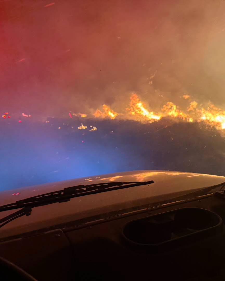 Rock Fire Burning Along U.S. Highway 395 Near Aberdeen 30 rock fire