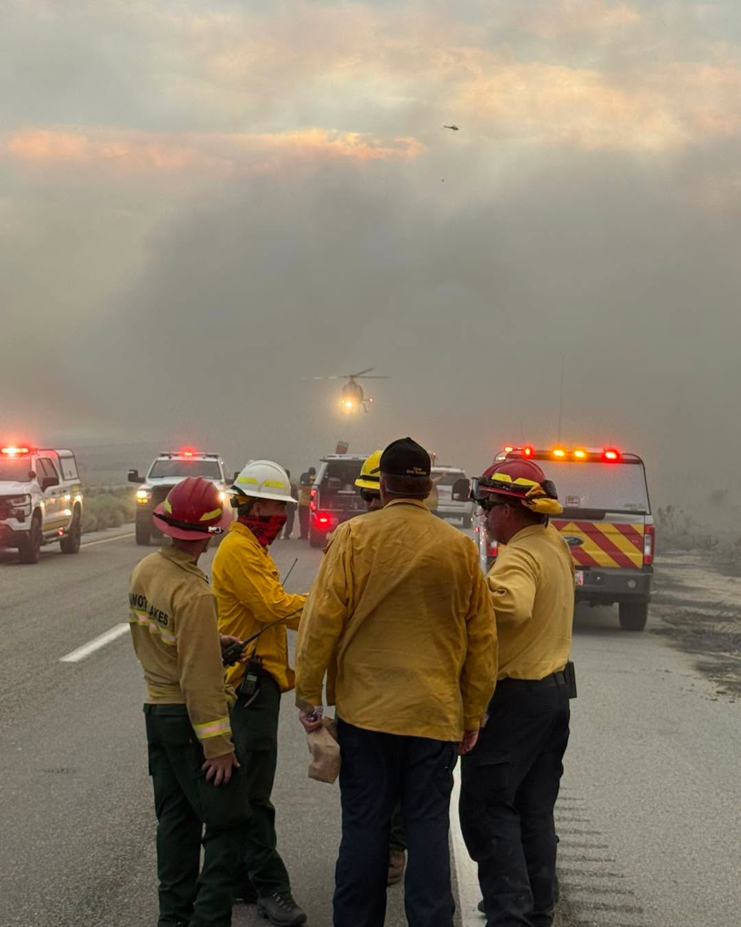 Rock Fire Burning Along U.S. Highway 395 Near Aberdeen 31 rock fire