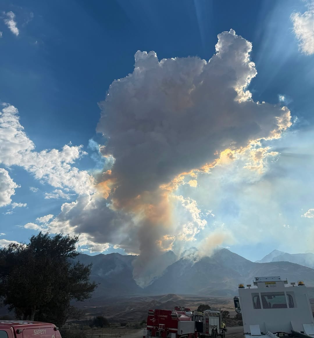 Rock Fire Burning Along U.S. Highway 395 Near Aberdeen 16 rock fire