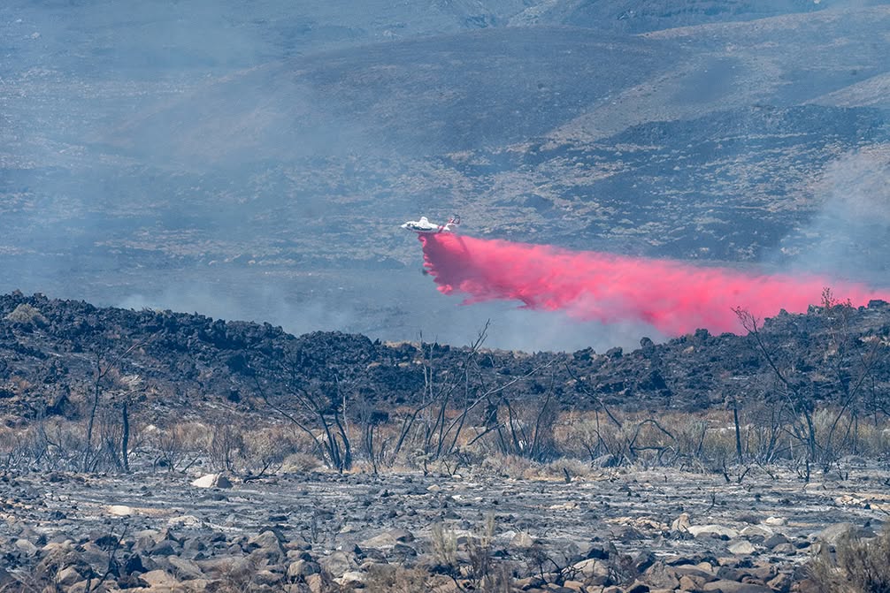Rock Fire Burning Along U.S. Highway 395 Near Aberdeen 11 rock fire cinder complex