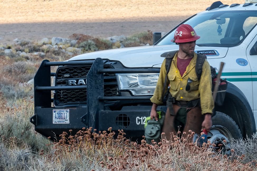 Rock Fire Burning Along U.S. Highway 395 Near Aberdeen 13 rock fire