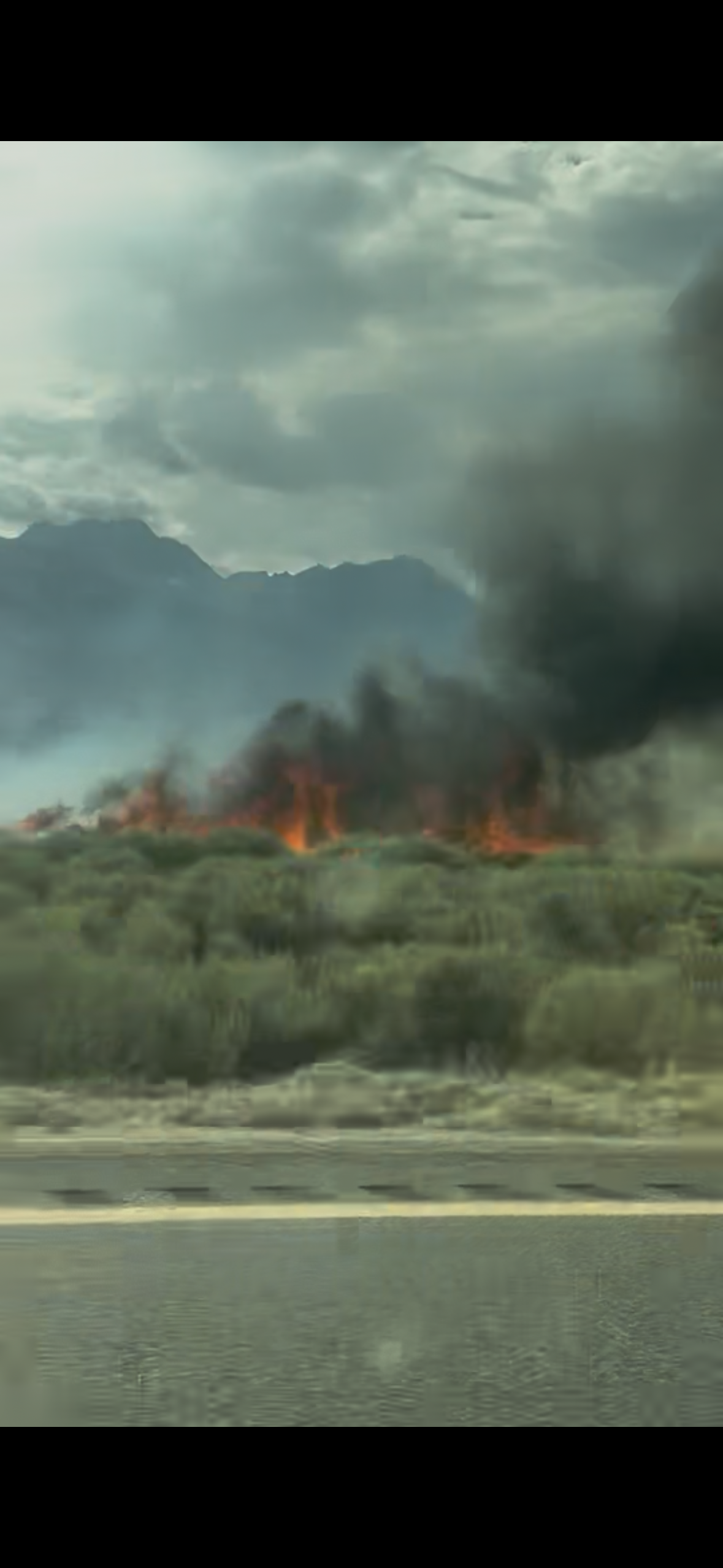 Rock Fire Burning Along U.S. Highway 395 Near Aberdeen 4 rock fire