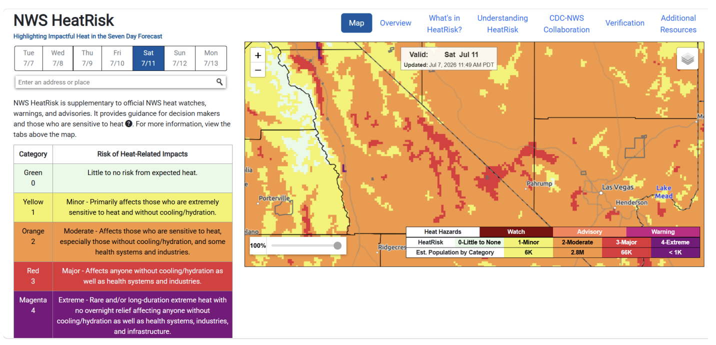 Major heat risk predicted across Inyo County this weekend 2 inyo county heat