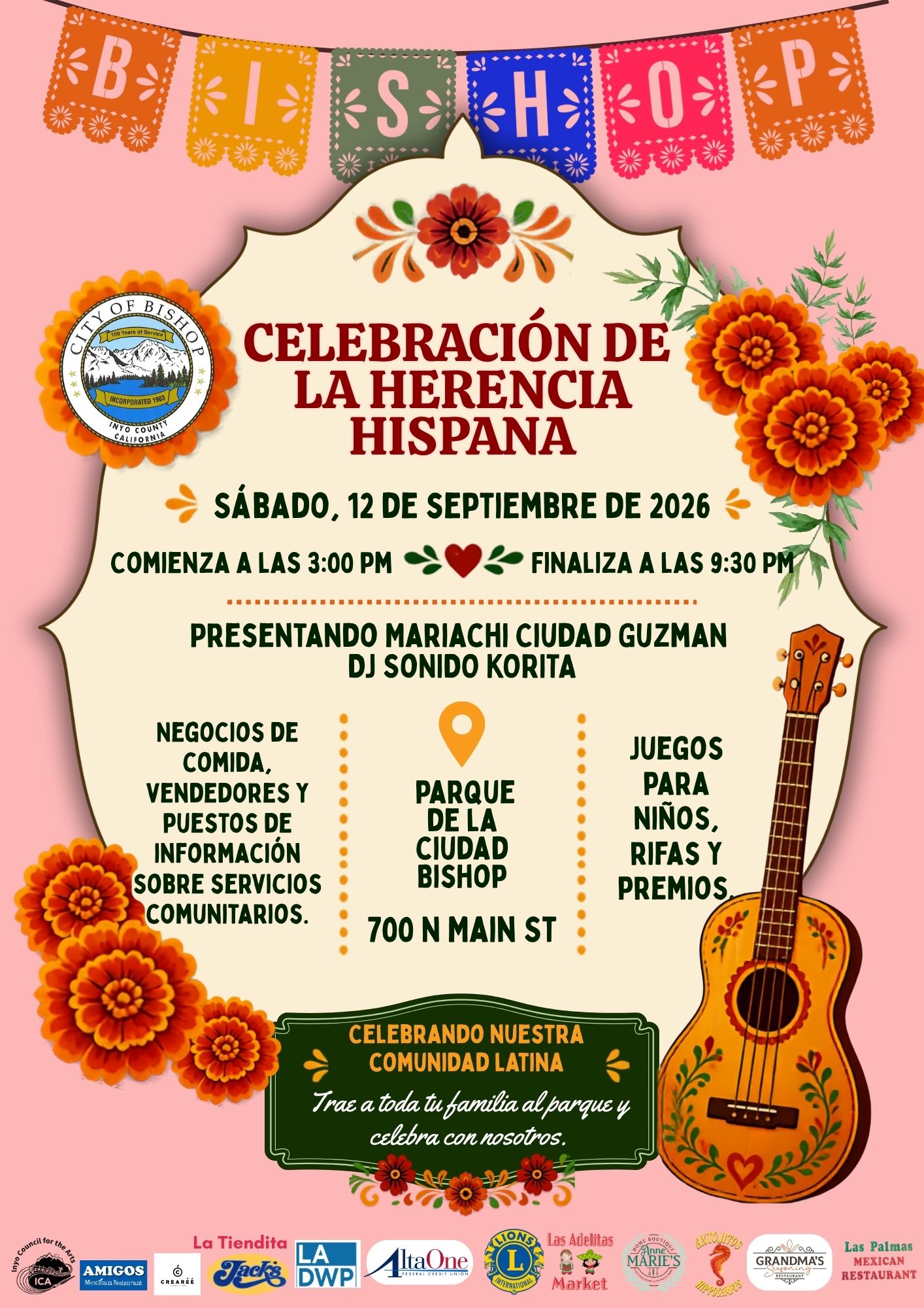 City of Bishop to host Hispanic Heritage Celebration at Bishop City Park on September 12th 3 hispanic heritage